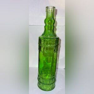 Tall Green Glass Bottle decanter